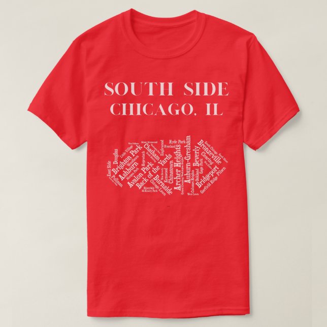 Camiseta Sudoeste do lado sul de Chicago (Frente do Design)