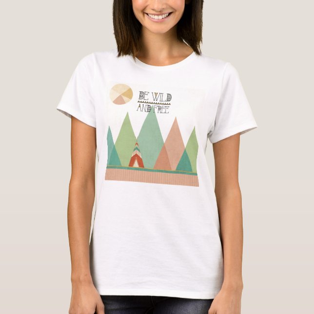 Camiseta Sudoeste Geo II| Seja selvagem e livre (Frente)