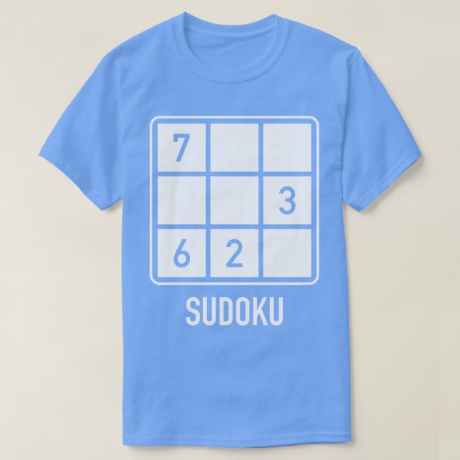 Camiseta Sudoku quebra-cabeça 1 (Frente do Design)