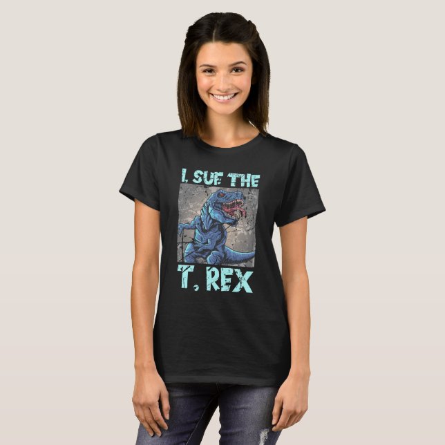 Camiseta  SUE o T. rex - Conhecer o dinossauro (Frente Completa)