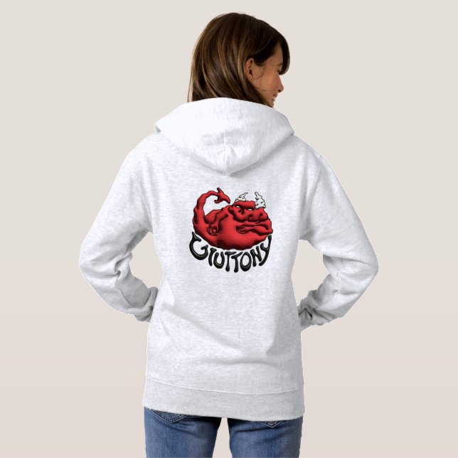 Camiseta Sue seu Pecado Diabo Gula Vívido (Parte Traseira Completa)