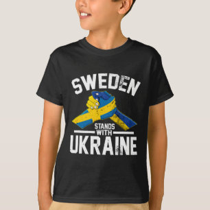 Camiseta Suécia Apoia a Ucrânia Bandeira Sueca Ucraniana