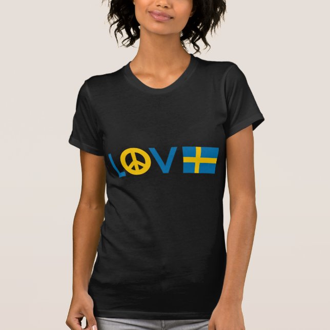 Camiseta Suecia da paz do amor (Frente)
