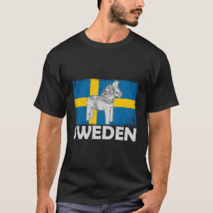 Camiseta Suecia Dalecarlian Horse Escandinava Nati Sueco