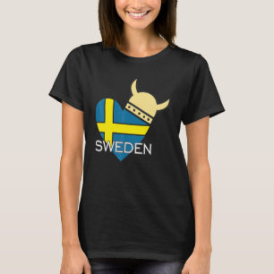 Camiseta Suecia de souvenir para homens e mulheres