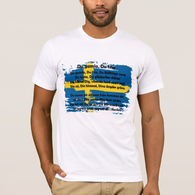 Camiseta Suecia - Du gamla, Du fria (Frente)