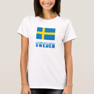 Camiseta Suecia e Bandeira Sueca