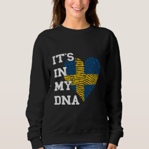 Camiseta Suecia Está no meu DNA Orgulho Sueco Coração Sueco