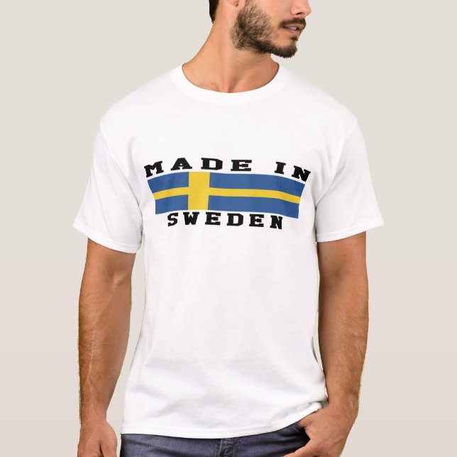 Camiseta Suecia feita no design (Frente)