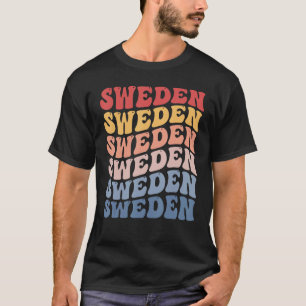 Camiseta Suecia Groovy Retro Swede