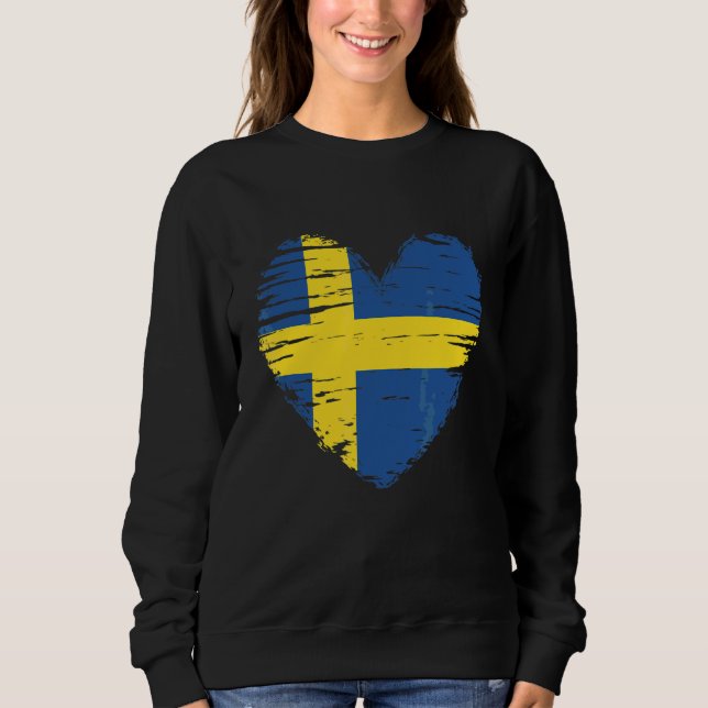 Camiseta Suecia Heart Swedish Flag Pride (Frente)