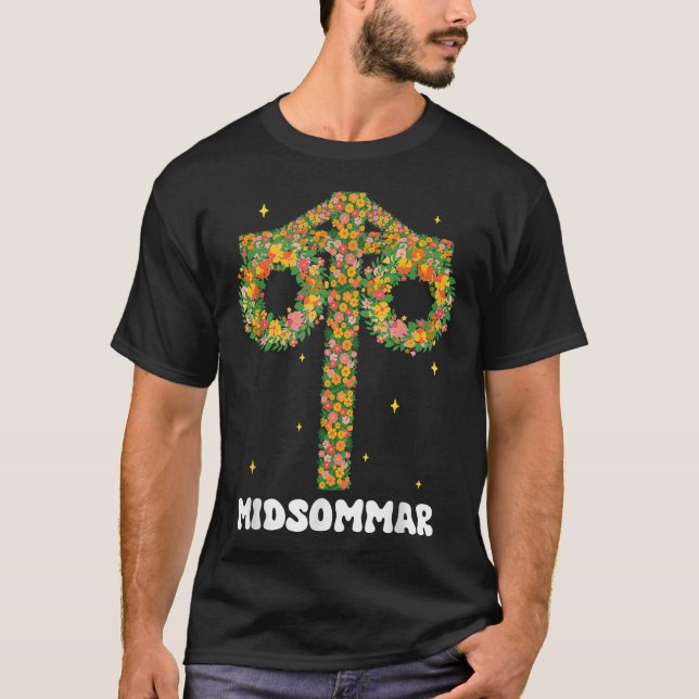 Camiseta Suecia MidSummer Solstile Maypole Midsommar (Frente)