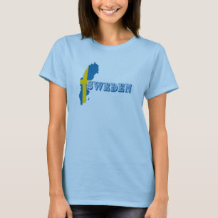Camiseta Suecia moderna - Letra de arte sueca Sinalizador S