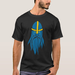 Camiseta Suecia Nórdica Escandinávia - Sueco Viking Helmet