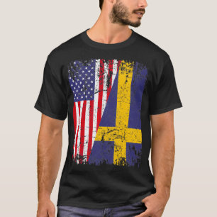 Camiseta SUÉCIA ROOTS Half American Flag SUECIA