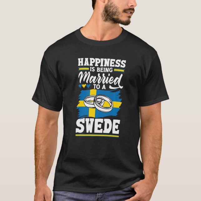 Camiseta Suecia Sueca, A Felicidade Da Bandeira Está Sendo  (Frente)