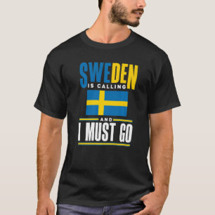 Camiseta Suecia Sueca Suecia Sinalizador de Suecia Está Cha