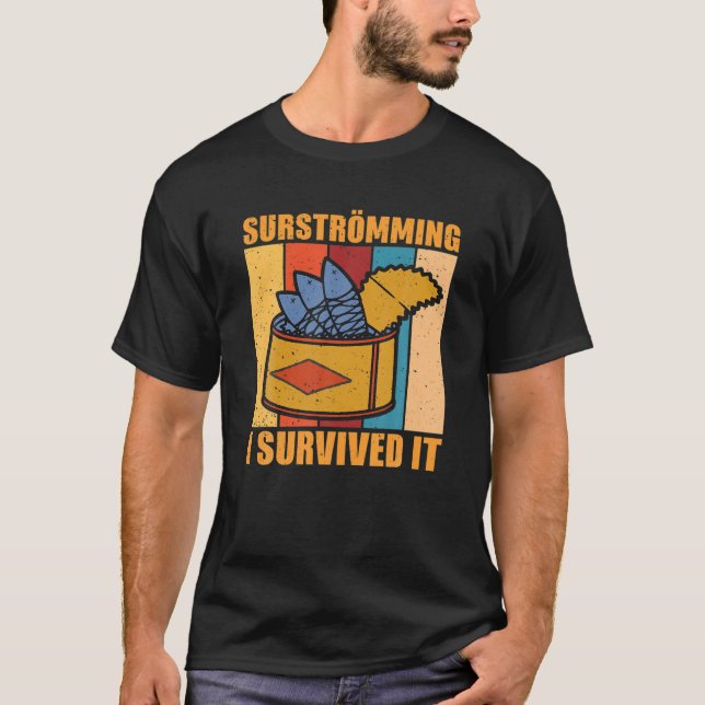 Camiseta Suecia Sueca Surstromming Engraçado Dizendo (Frente)