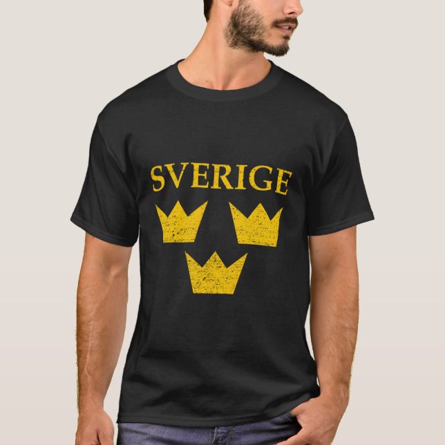 Camiseta Suecia Três Crowns Sverige Tre Kronor (Frente)