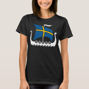 Camiseta Suecia Viking Navio Valhalla Navio Viking Sueco