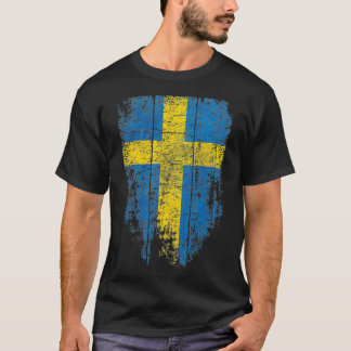 Camiseta Suecia Vintage Bandeira Sueca Homens Crianças Souv