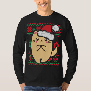 Camiseta Sueco Feio de Natal Fofo Kawaii Anime Chibi Tímido