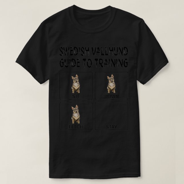 Camiseta Sueco Vallhund Guide To Training Dog Cote Cote Cot (Frente do Design)