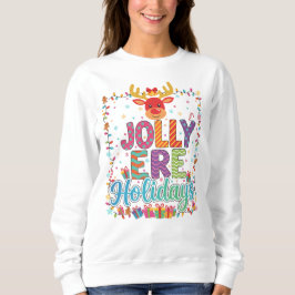 Camiseta "Suéter de Luzes de Férias do Renas Jovial"