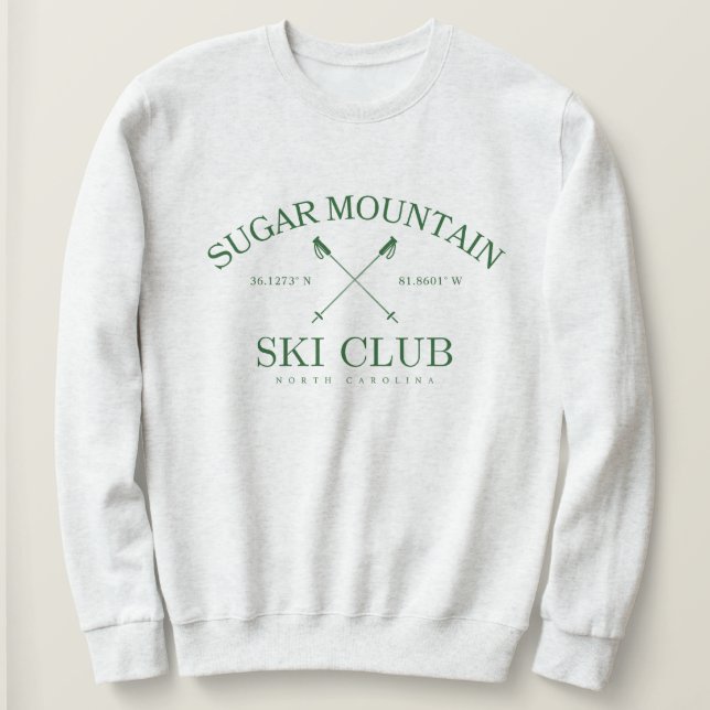 Camiseta Sugar Mountain Ski Club, Carolina do Norte (Frente do Design)