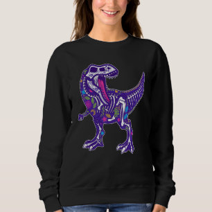 Camiseta Sugar Skull Dinosaur Calavera Dia De Los Muertos H