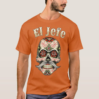 Camiseta Sugar Skull For Men Dia De Los Muertos El Jefe