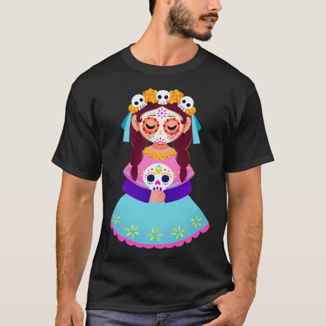 Camiseta Sugar Skull Girl (Frente)