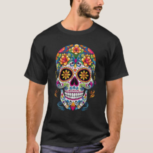 Camiseta Sugar Skull Halloween Calavera Costume Dia De Los