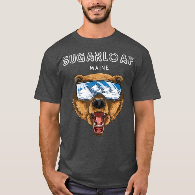 Camiseta Sugarloaf Maine Grizzly Ski Gift (Frente)