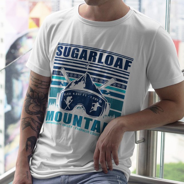 Camiseta Sugarloaf Mountain Maine Vintage Souvenirs (Criador carregado)