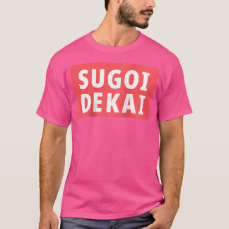 Camiseta Sugoi Dekai Anime Cosplay Beisebol