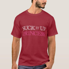 Camiseta Sugue-o acima da princesa. O T inspirador (rosa)