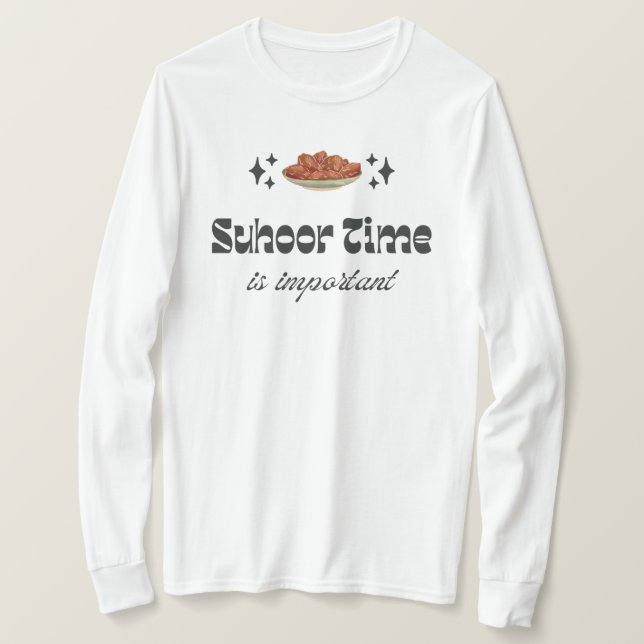 Camiseta Suhoor Time Ramadan Night Islâmico (Frente do Design)