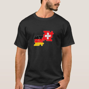 Camiseta Suíça Alemanha Bandeira Alemão Suíço