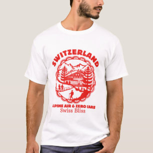 Camiseta Suíça: ar alpino e zero preocupações