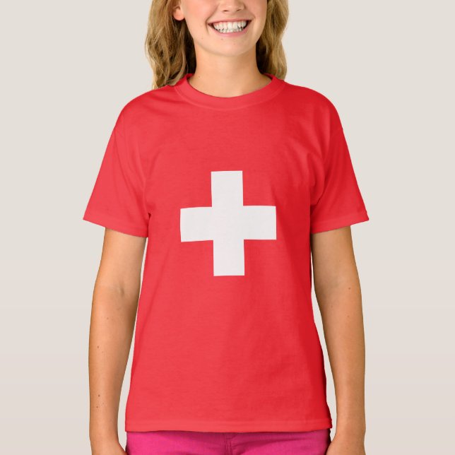 Camiseta Suíça - Bandeira Suíça  (Frente)