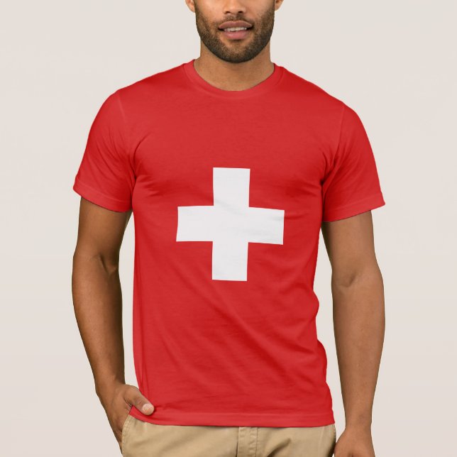 Camiseta Suíça - Bandeira Suíça  (Frente)