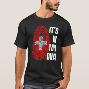 Camiseta Suiça de impressões digitais do Dna do Sinalizador