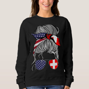 Camiseta Suiça de Meninas Patriotas Americanas