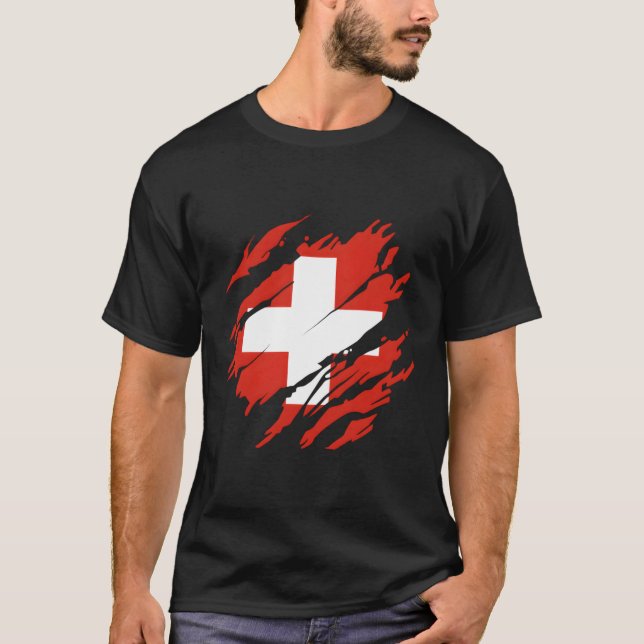 Camiseta Suiça de Sinalizador Suíça (Frente)