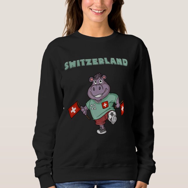 Camiseta Suiça dos ventiladores suíços Hippo (Frente)