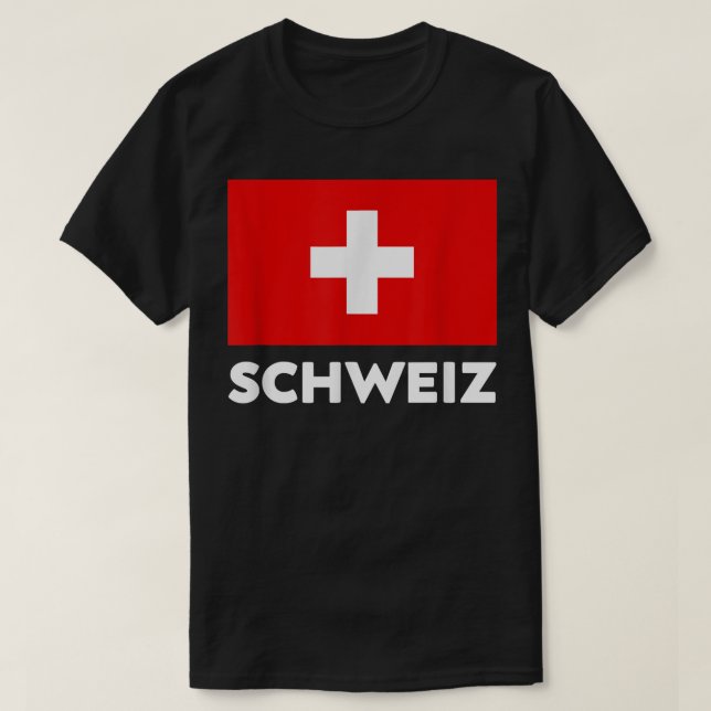 Camiseta Suiça Flag Schweiz Suisse Swiss White Red (Frente do Design)