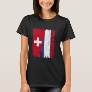 Camiseta Suíça Holanda Meia Bandeira Suíço Holandês Patrimô