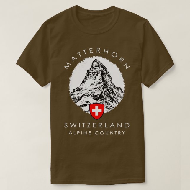 Camiseta Suiça Matterhorn Xo4U Original (Frente do Design)