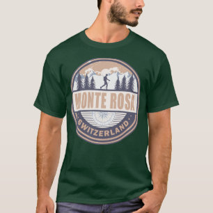 Camiseta Suiça Monte Rosa Alpes Suíços Vintage Caminhando